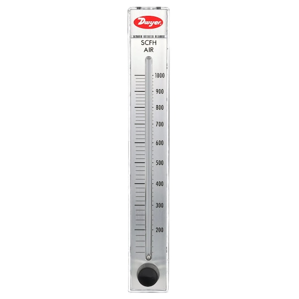 Flowmeter, range 100-1000 SCFH air.